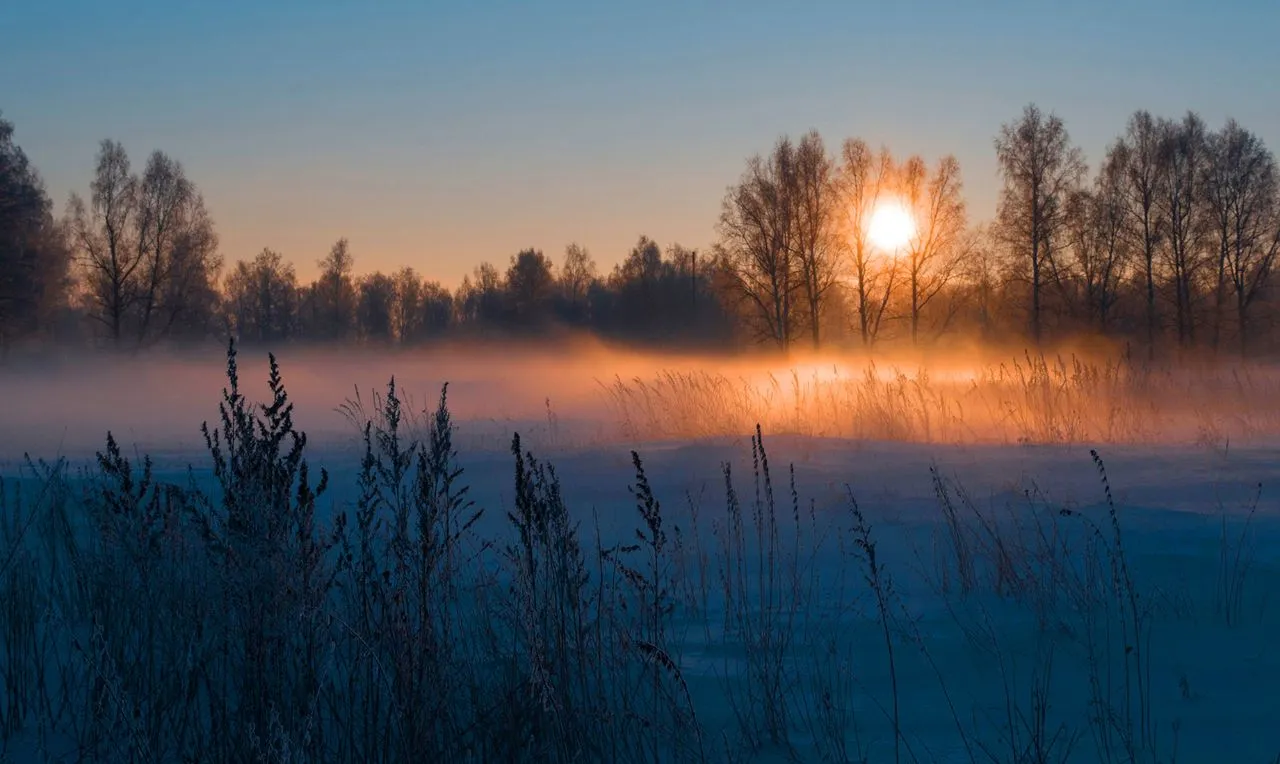 A imagem mostra o tempo de inverno em uma determinada &aacute;rea
